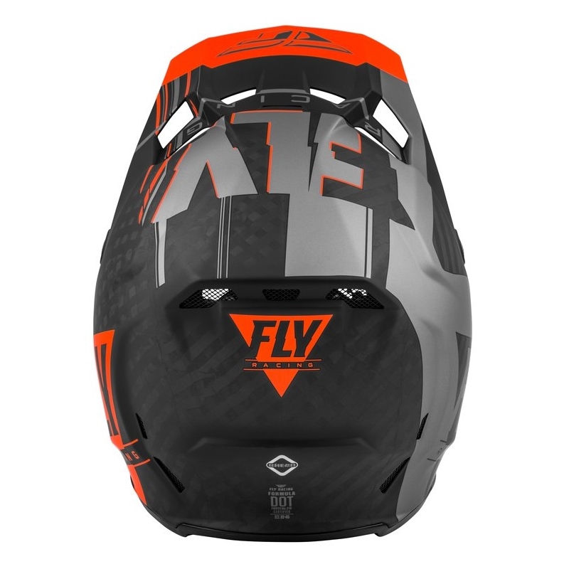 Kask motocrossowy FLY Racing Formula Vector czarny-szary-pomarańczowy
