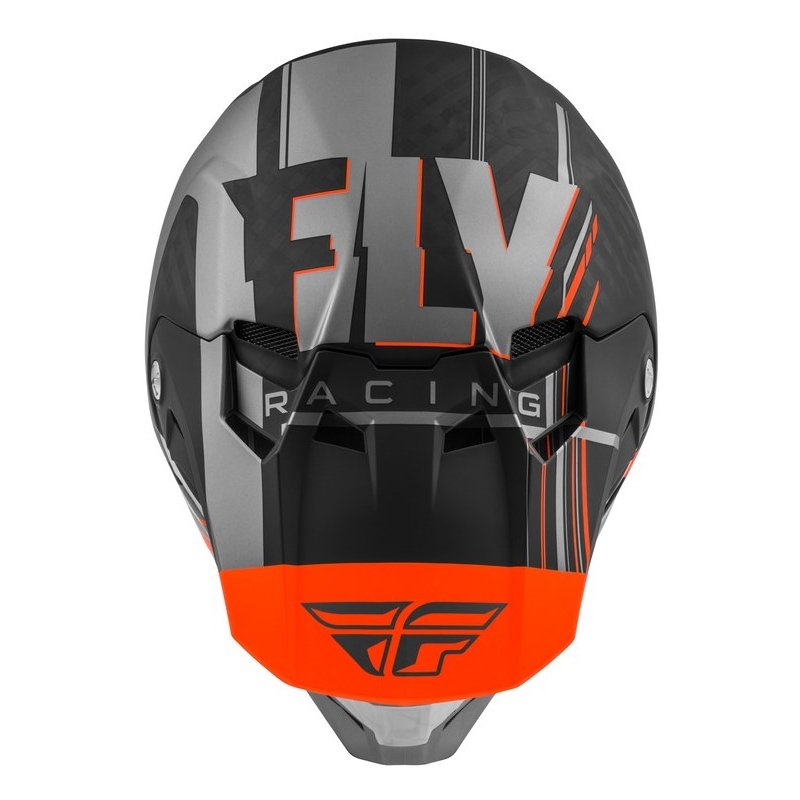 Kask motocrossowy FLY Racing Formula Vector czarny-szary-pomarańczowy