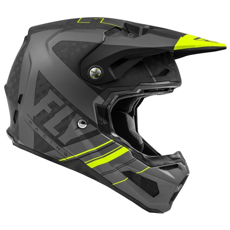 Kask motocrossowy FLY Racing Formula Vector czarno-szary-fluo żółty