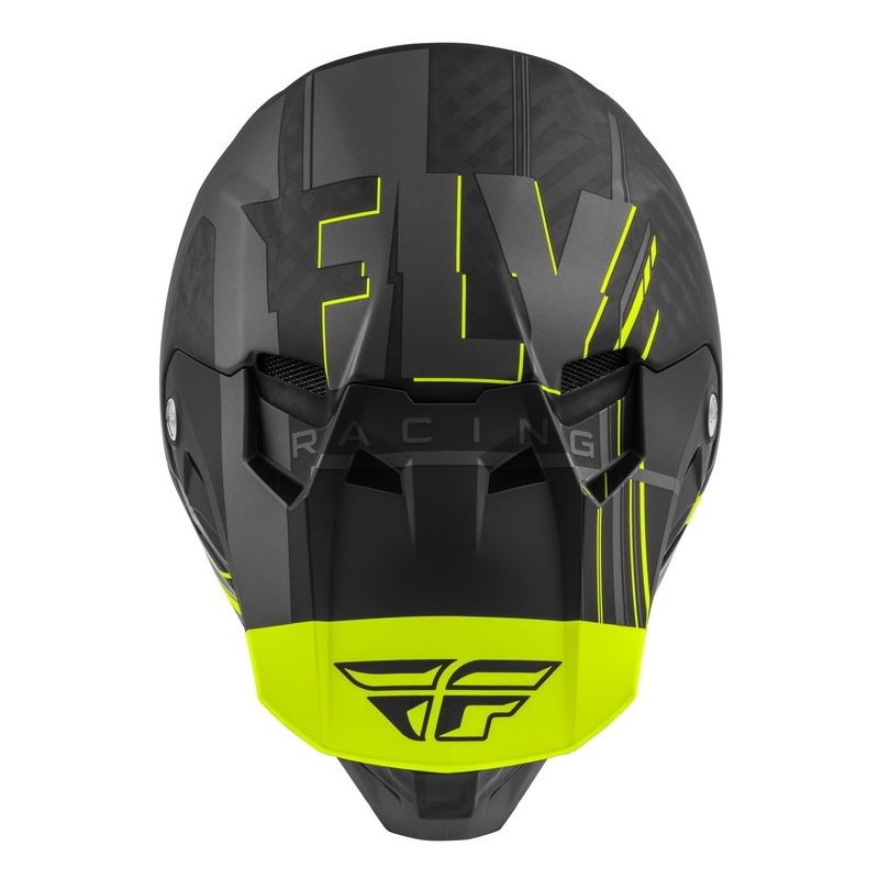 Kask motocrossowy FLY Racing Formula Vector czarno-szary-fluo żółty