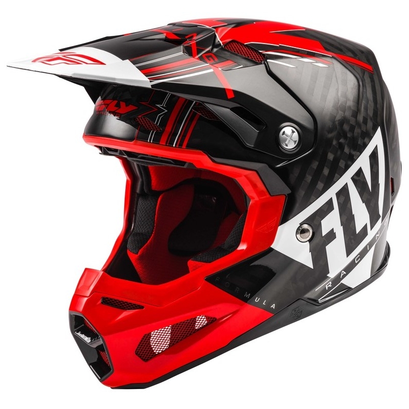 Kask motocrossowy FLY Racing Formula Vector czarno-biało-czerwony