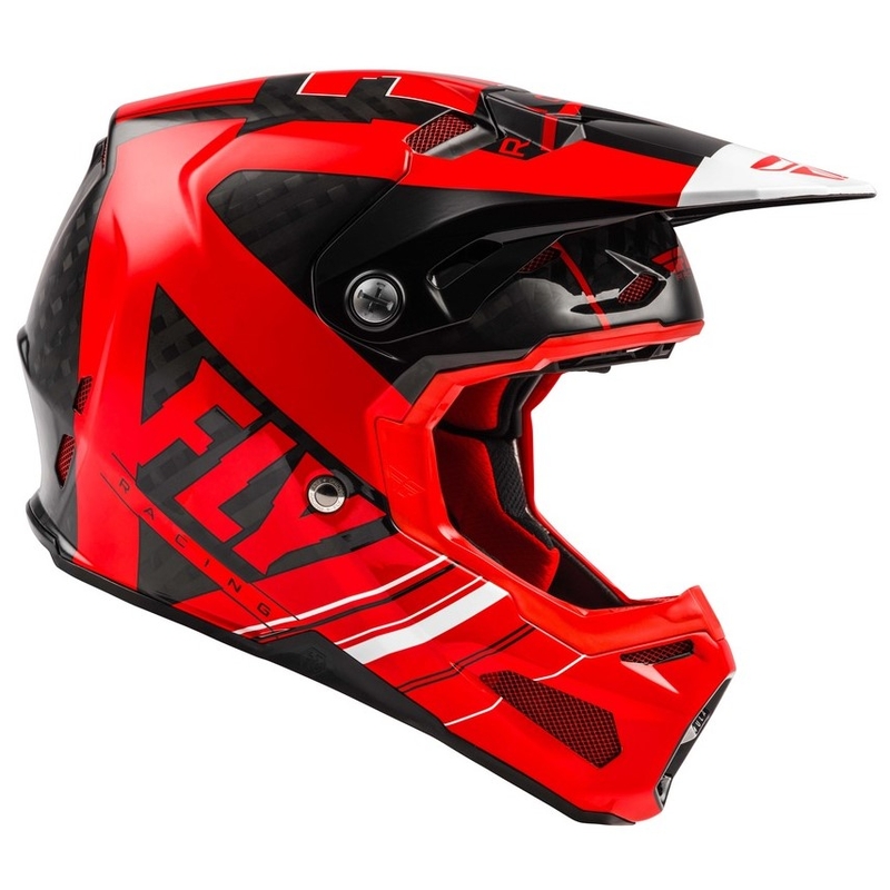 Kask motocrossowy FLY Racing Formula Vector czarno-biało-czerwony