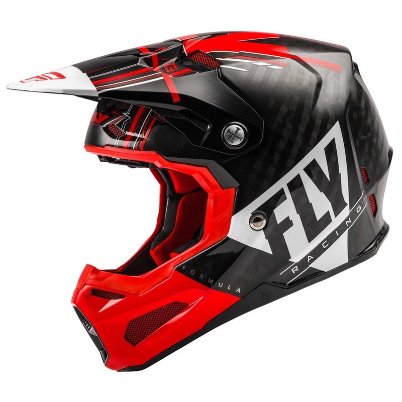 Kask motocrossowy FLY Racing Formula Vector czarno-biało-czerwony
