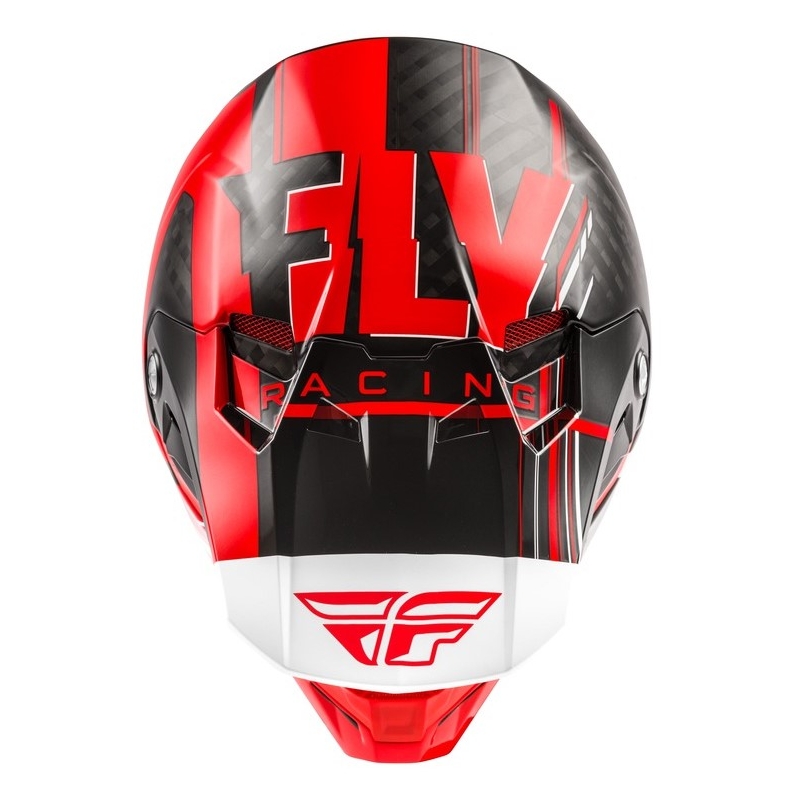 Kask motocrossowy FLY Racing Formula Vector czarno-biało-czerwony