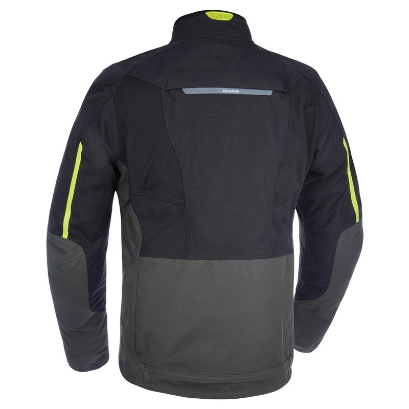Kurtka motocyklowa Oxford Advanced Hinterland czarno-szaro-fluo żółta