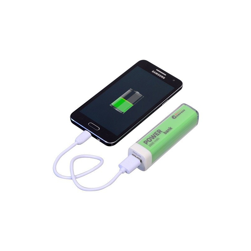 POWER BANK 2600mA biały + kabel 30cm