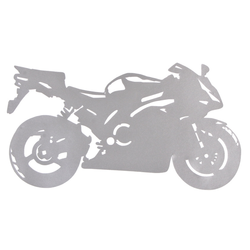 Naklejka sylueta Sport Bike srebrna