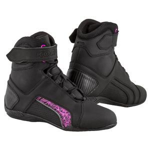 Damskie buty motocyklowe Kore Velcro 2.0 czarno-fioletowe