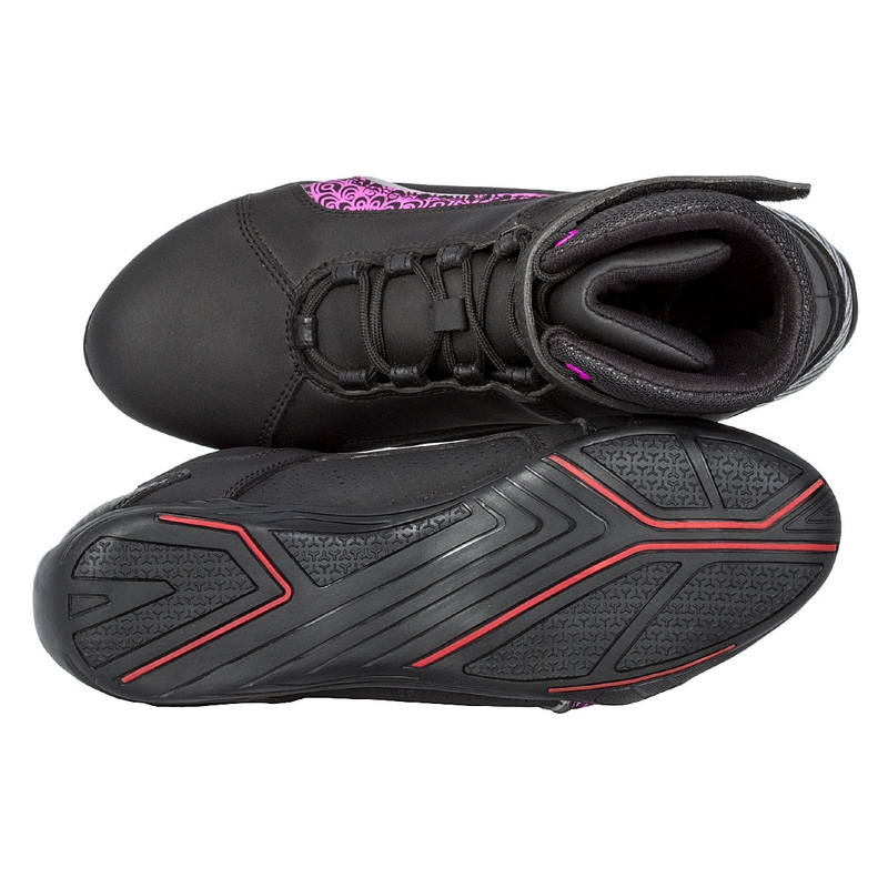 Damskie buty motocyklowe Kore Velcro 2.0 czarno-fioletowe