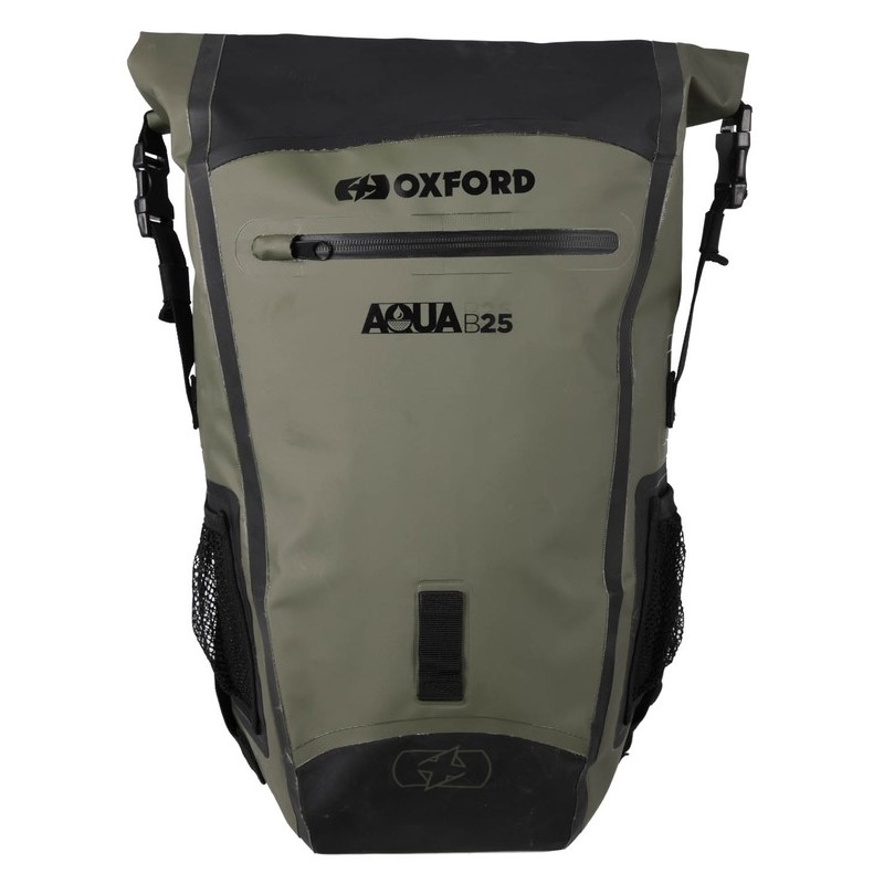Wodoodporny plecak Oxford Aqua B25 Black-Khaki Green 25 L