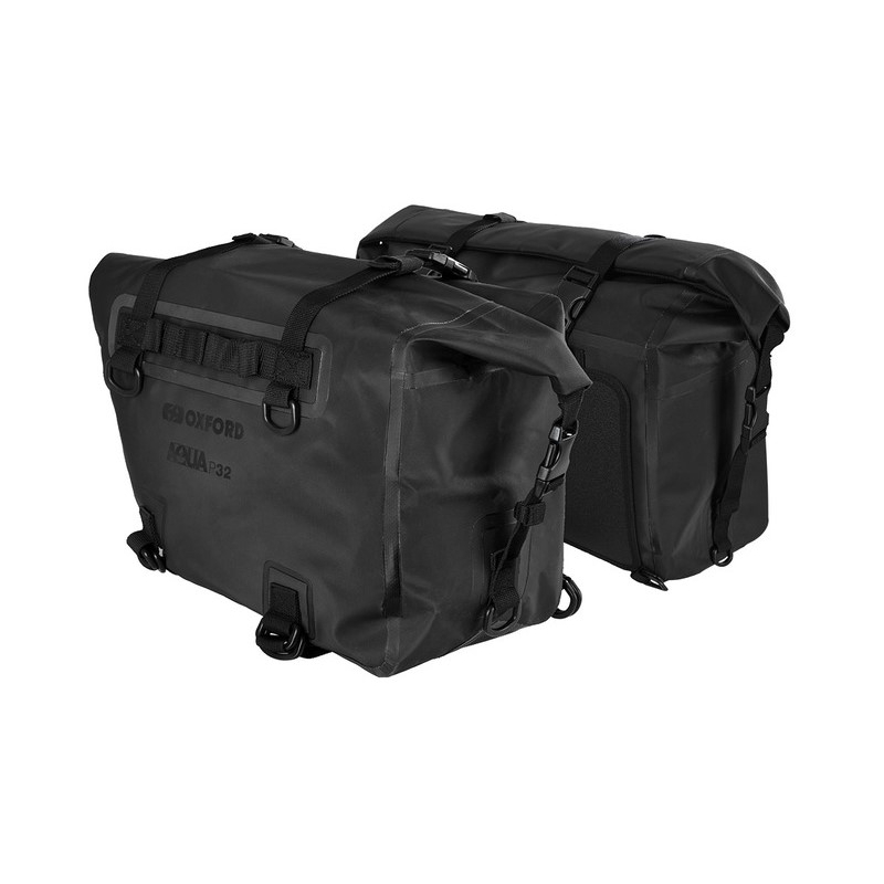 Sakwy boczne motocyklowe Oxford AQUA P32 czarne 16 l