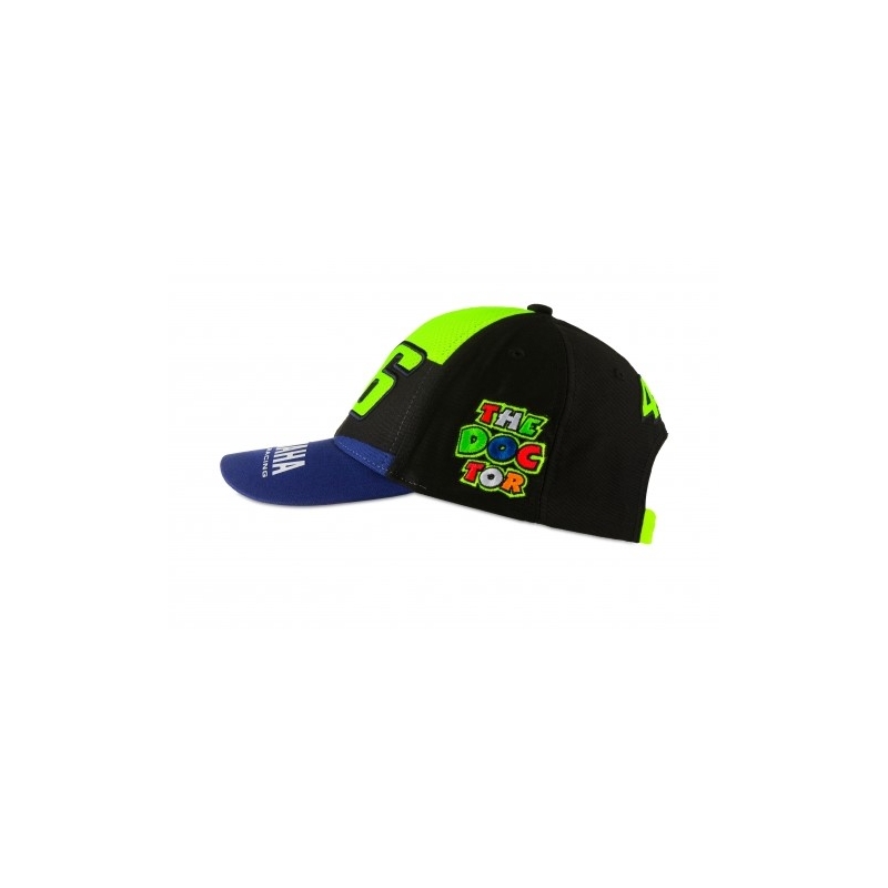 Czapka dziecięca Valentino Rossi VR46 YAMAHA niebiesko-czarno-żółta