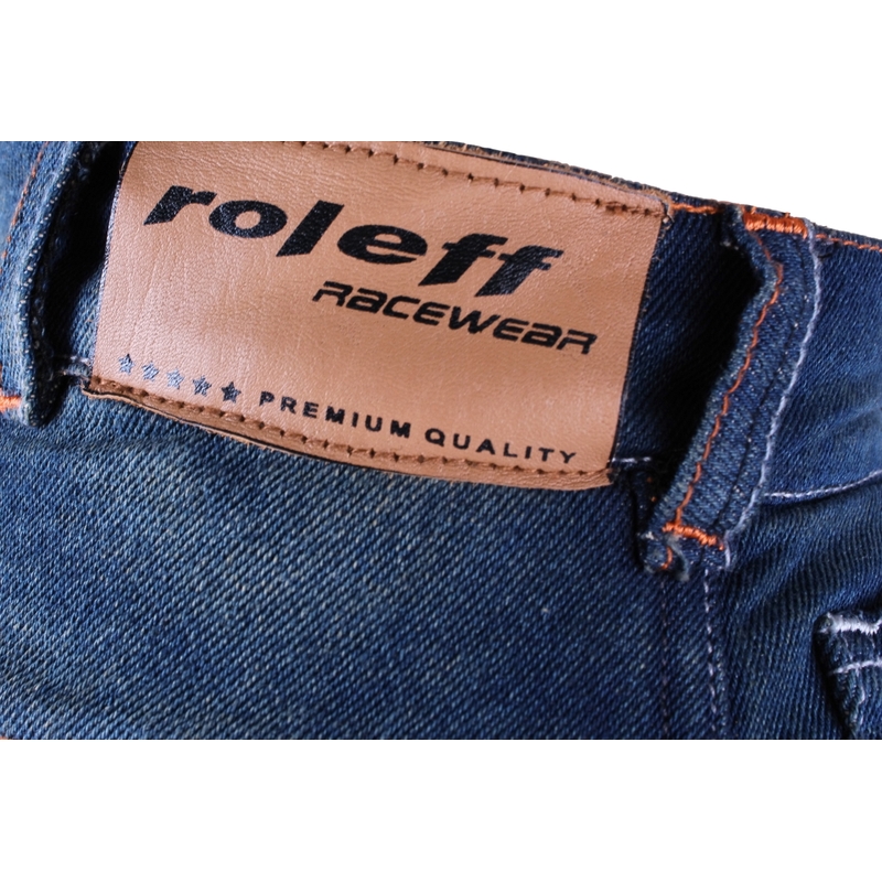 Damskie jeansy motocyklowe Roleff Jeans niebieskie - II. jakość