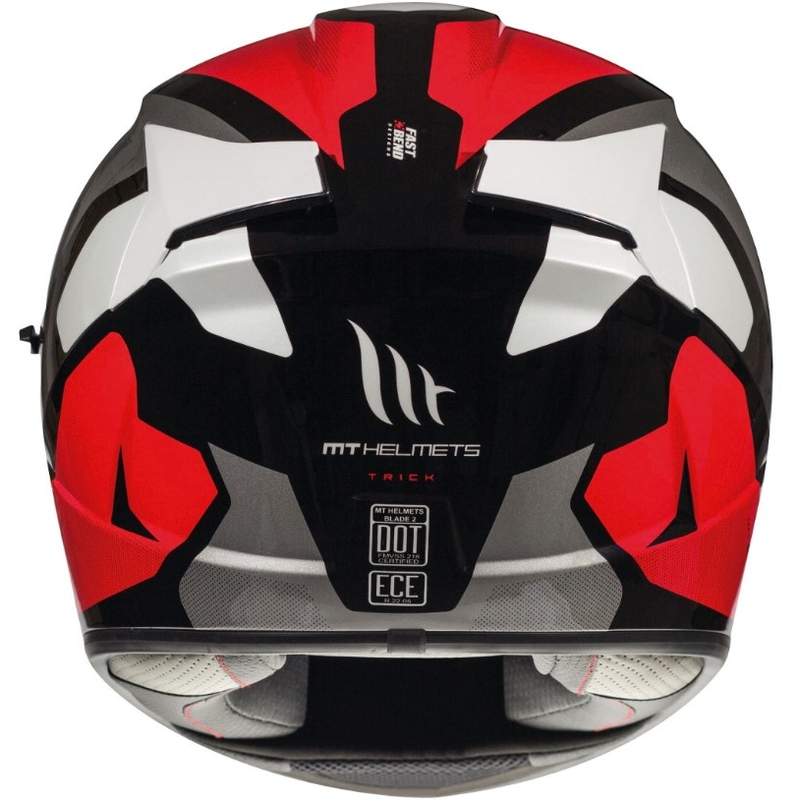 Integralny kask motocyklowy MT Blade 2 SV Trick czarno-szaro-czerwony - II. jakość