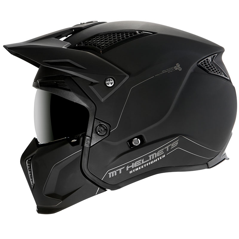 Kask motocyklowy MT Streetfighter SV Solid czarny matowy - II. jakość