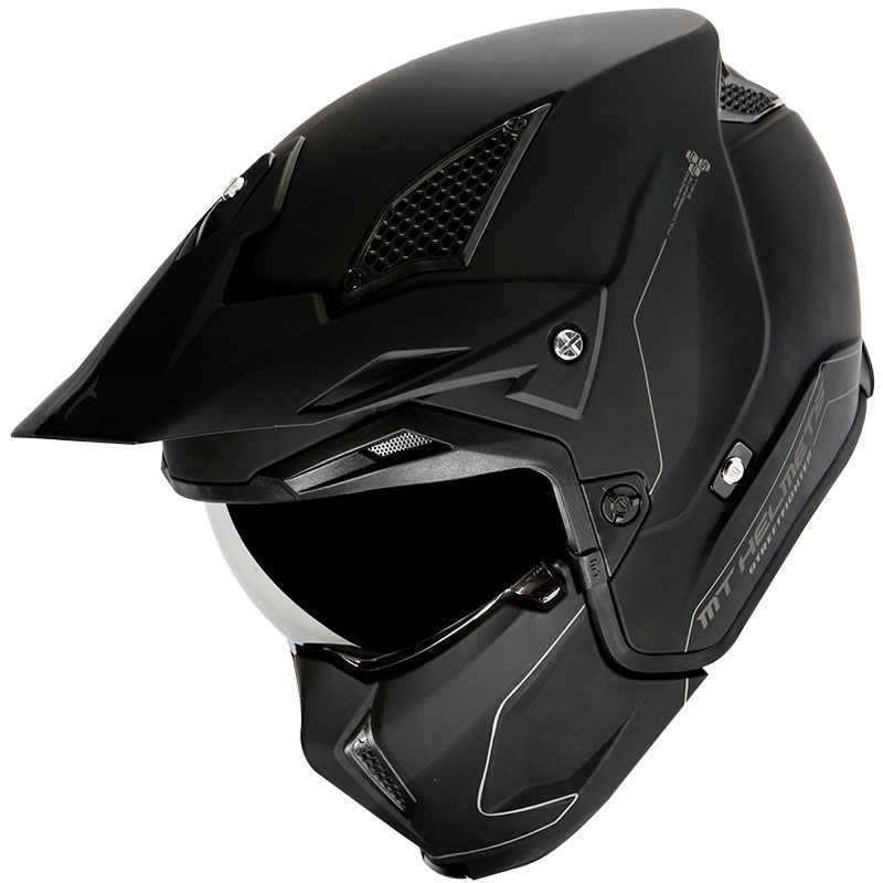 Kask motocyklowy MT Streetfighter SV Solid czarny matowy - II. jakość