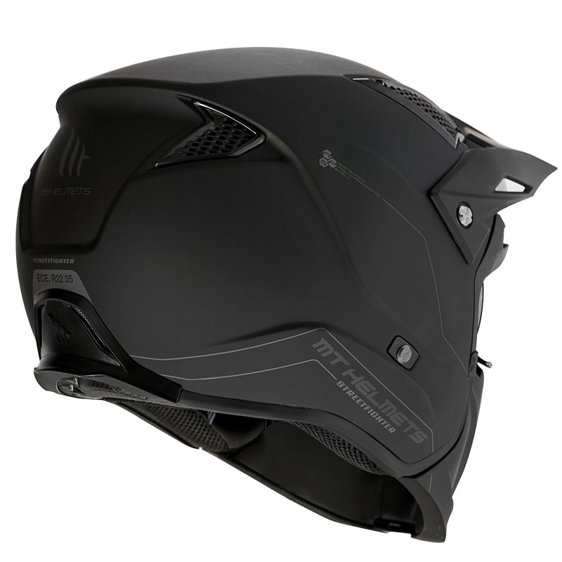 Kask motocyklowy MT Streetfighter SV Solid czarny matowy - II. jakość
