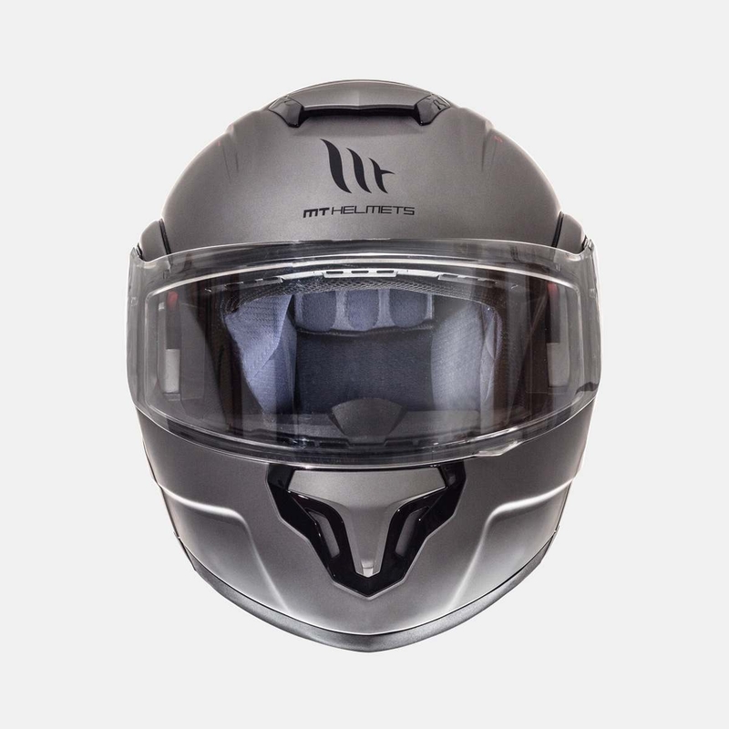 Szczękowy kask motocyklowy MT Atom tytanowy - II. jakość