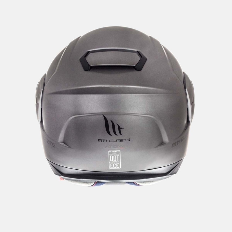 Szczękowy kask motocyklowy MT Atom tytanowy - II. jakość