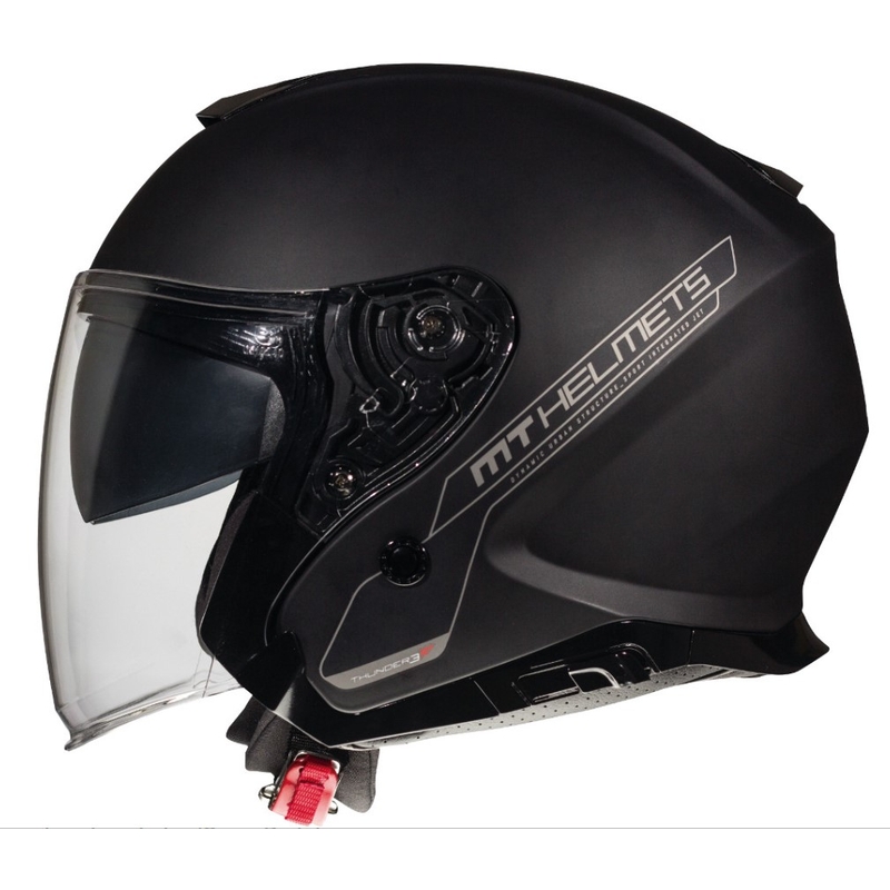 Otwarty kask motocyklowy MT Thunder 3 SV Solid czarny matowy - II. jakość