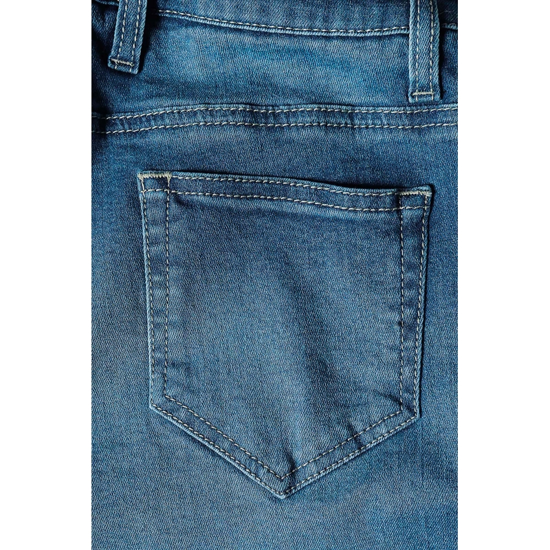 Damskie jeansy motocyklowe PMJ Skinny niebieskie wyprzedaż