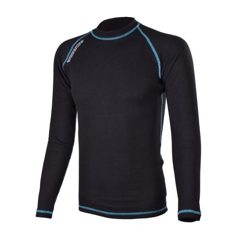 Koszulka termiczna RSA Heat czarno-niebieska z długim rękawem