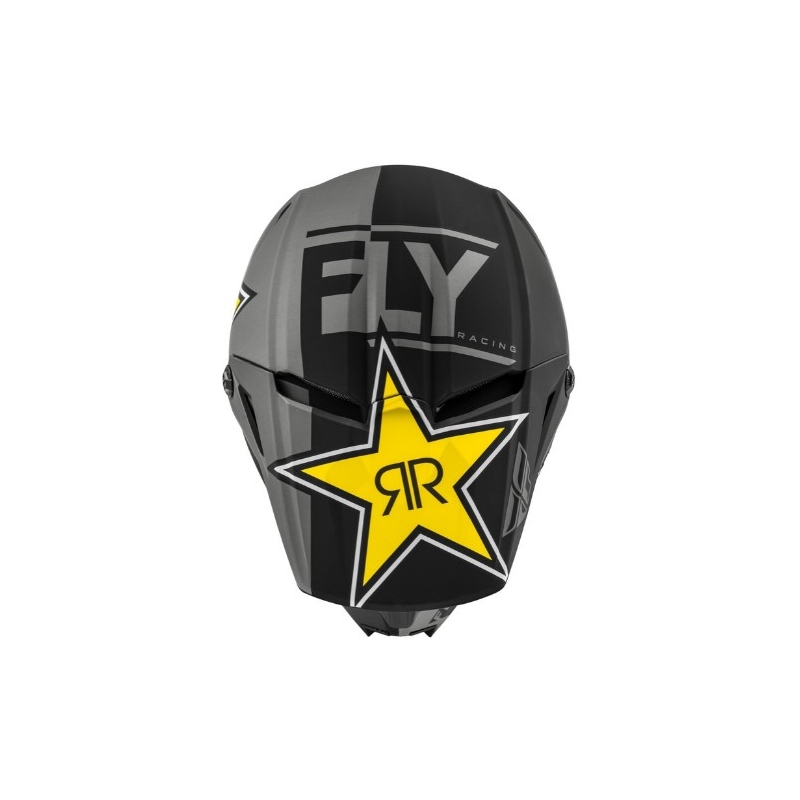 Kask motocrossowy FLY Racing Kinetic Rockstar szary-czarny-żółty