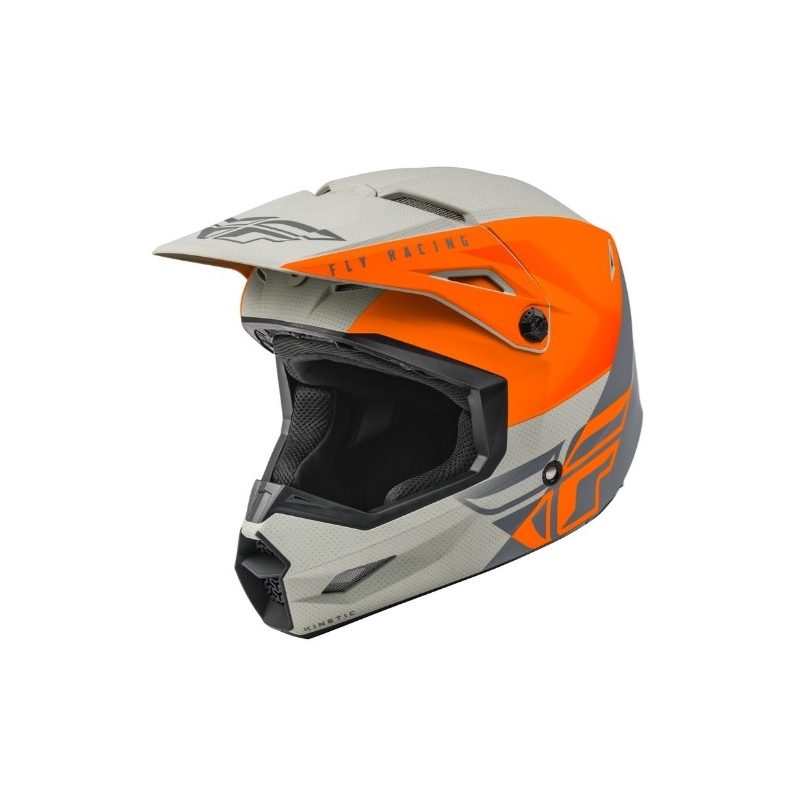 Kask motocrossowy FLY Racing Kinetic Straight pomarańczowo-szary outlet wyprzedaż