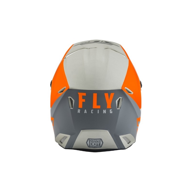 Kask motocrossowy FLY Racing Kinetic Straight pomarańczowo-szary outlet wyprzedaż