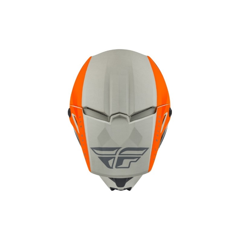 Kask motocrossowy FLY Racing Kinetic Straight pomarańczowo-szary outlet wyprzedaż