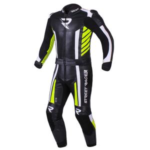 Kombinezon motocyklowy Street Racer GT6 czarno-biało-fluo żółty wyprzedaż