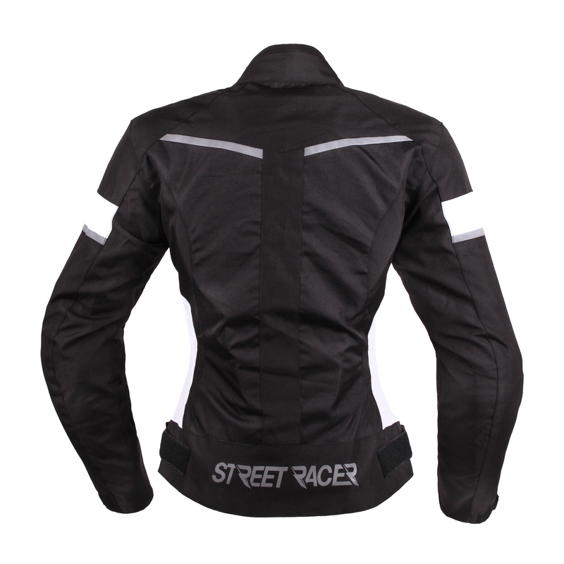 Damska kurtka motocyklowa Street Racer Betty czarno - biała - II. jakość