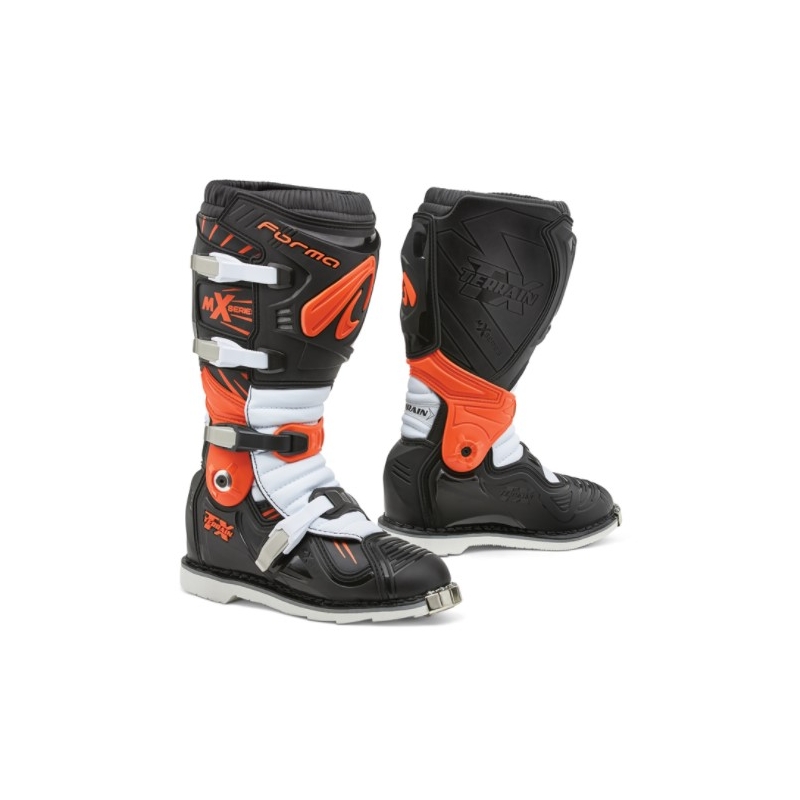 Buty motocyklowe Forma Terrain TX czarno-pomarańczowo-białe wyprzedaż