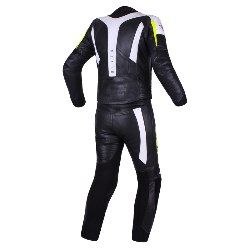 Kombinezon motocyklowy RSA Blade czarno-biało-fluo żółty wyprzedaż