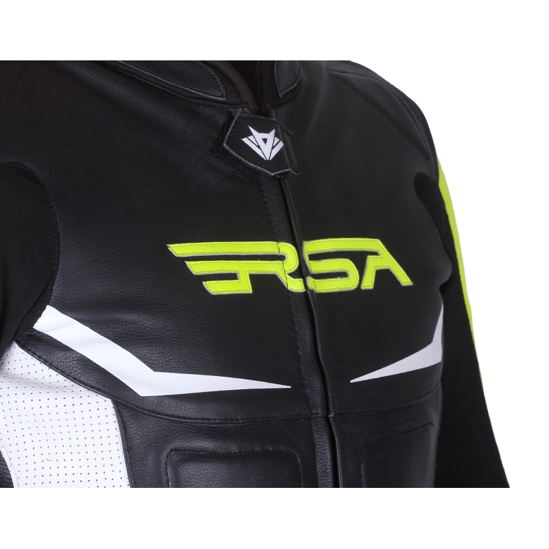 Kombinezon motocyklowy RSA Blade czarno-biało-fluo żółty wyprzedaż