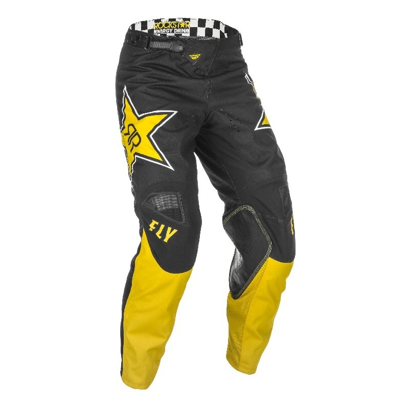 Motocrossowe spodnie FLY Racing Kinetic Rockstar 2021 żółto-czarne