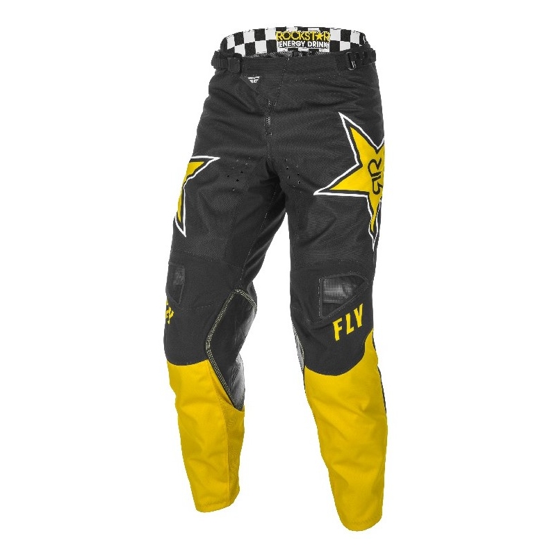 Motocrossowe spodnie FLY Racing Kinetic Rockstar 2021 żółto-czarne
