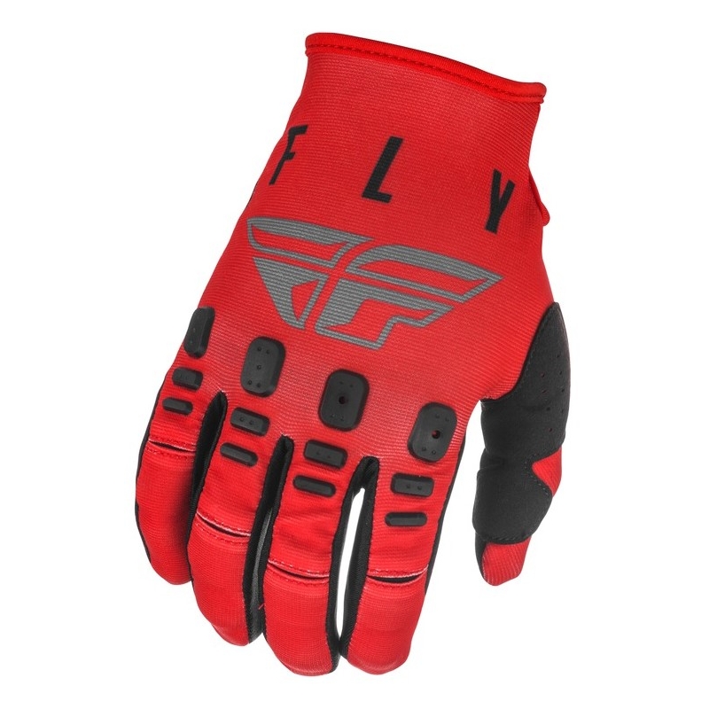Motocrossowe rękawice FLY Racing Kinetic K121 czerwono-szaro-czarne