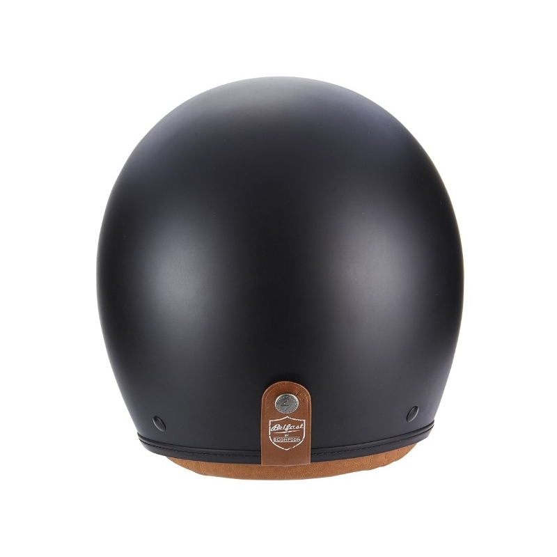Otwarty kask motocyklowy Scorpion Belfast Luxe czarny wyprzedaż
