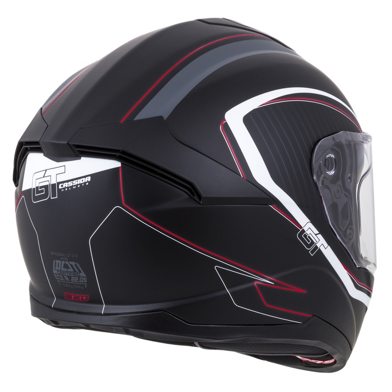 Kask integralny Cassida Integral GT 2.0 Reptyl black-grey-white-red.