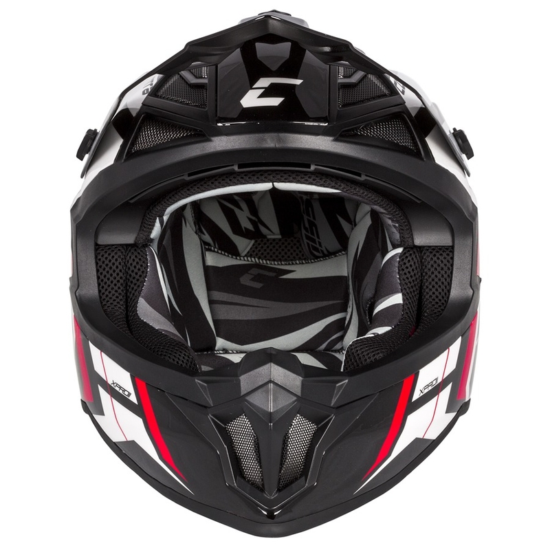 Kask motocrossowy Cassida Cross Pro II Contra white-red-black