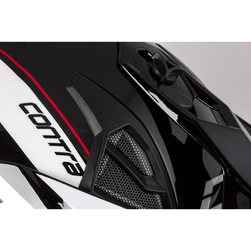 Kask motocrossowy Cassida Cross Pro II Contra white-red-black