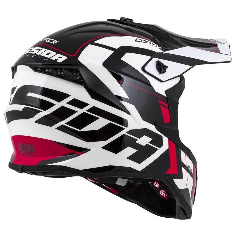 Kask motocrossowy Cassida Cross Pro II Contra white-red-black