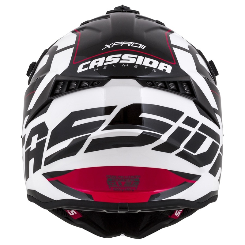 Kask motocrossowy Cassida Cross Pro II Contra white-red-black