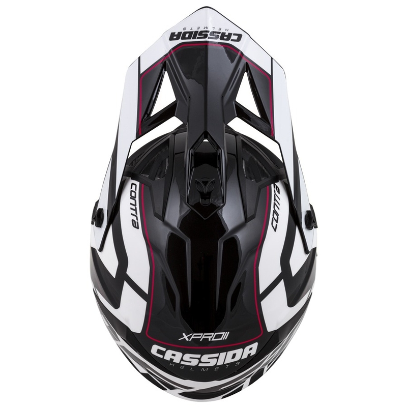 Kask motocrossowy Cassida Cross Pro II Contra white-red-black