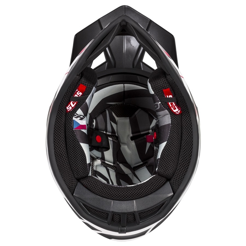 Kask motocrossowy Cassida Cross Pro II Contra white-red-black
