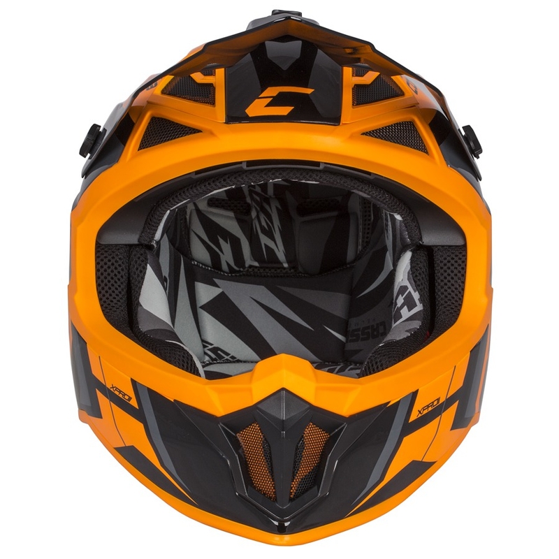 Kask motocrossowy Cassida Cross Pro II Contra pomarańczowo-czarno-szary