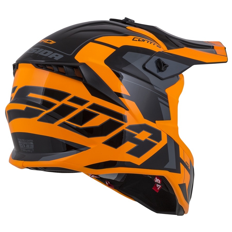 Kask motocrossowy Cassida Cross Pro II Contra pomarańczowo-czarno-szary