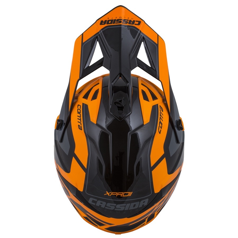 Kask motocrossowy Cassida Cross Pro II Contra pomarańczowo-czarno-szary