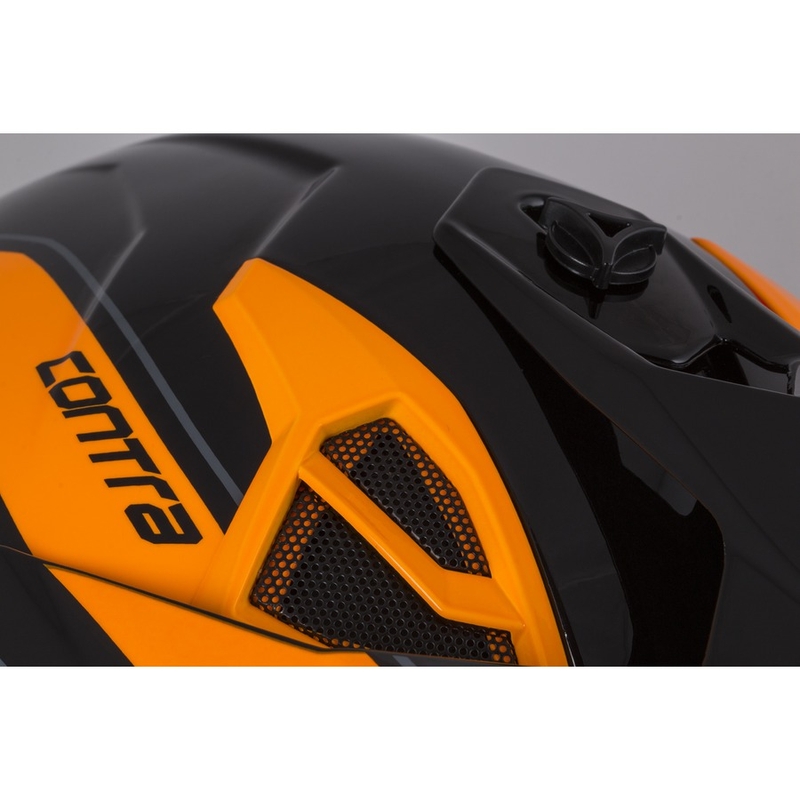 Kask motocrossowy Cassida Cross Pro II Contra pomarańczowo-czarno-szary